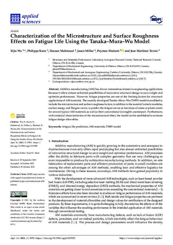(PDF) Characterization of the Microstructure and Surface Roughness ...