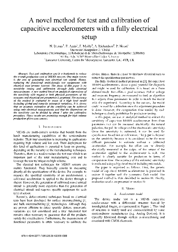 (PDF) A novel method for test and calibration of capacitive ...