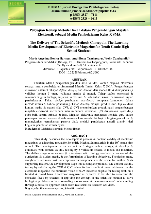 Foto Penyajian Konsep Metode Ilmiah dalam Pengembangan Majalah