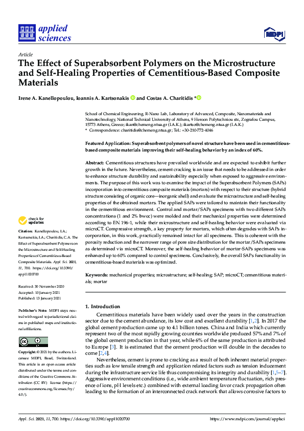 (PDF) The Effect of Superabsorbent Polymers on the Microstructure and ...