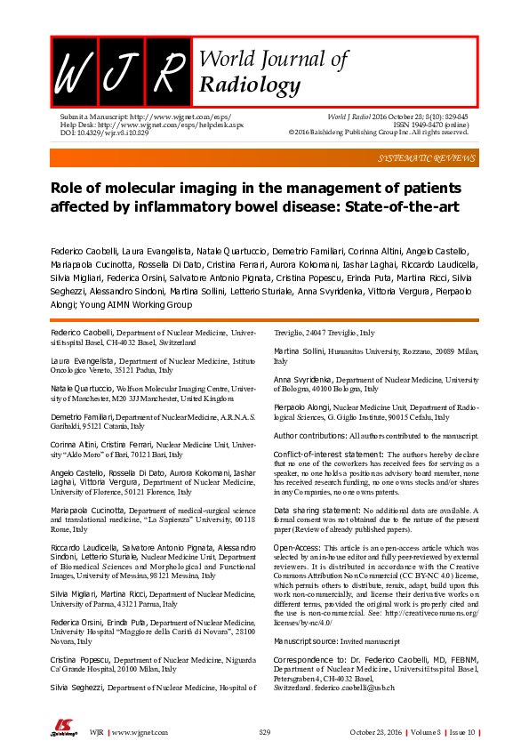 (PDF) Role of molecular imaging in the management of patients affected ...