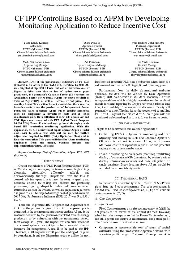 (PDF) CF IPP Controlling Based on AFPM by Developing Monitoring ...