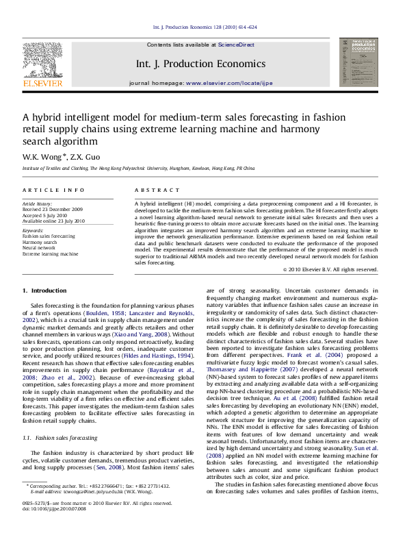 (PDF) A hybrid intelligent model for medium-term sales forecasting in ...