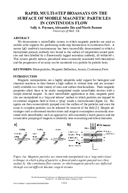 (PDF) Rapid, Multi-Step Bioassays on the Surface of Mobile Magnetic ...