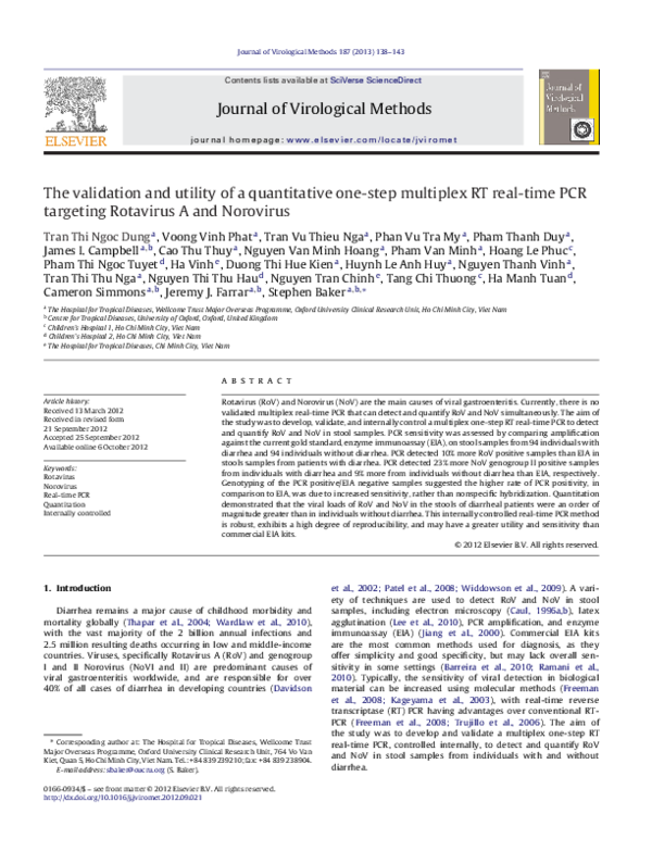 (PDF) The validation and utility of a quantitative one-step multiplex ...