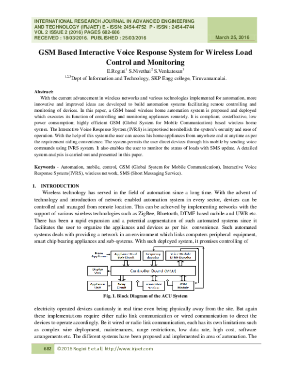 (PDF) GSM based interactive voice response system for wireless load ...