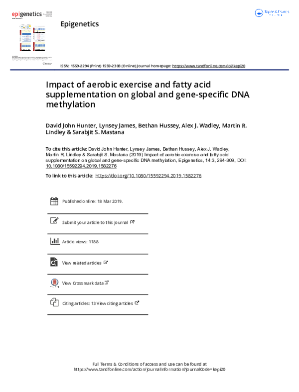 (PDF) Impact of aerobic exercise and fatty acid supplementation on ...