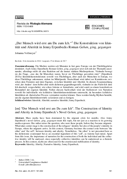Der Mensch Wird Am Du Zum Ich Einfach Erklärt (PDF) „Der Mensch wird erst am Du zum Ich“. La construcción de
