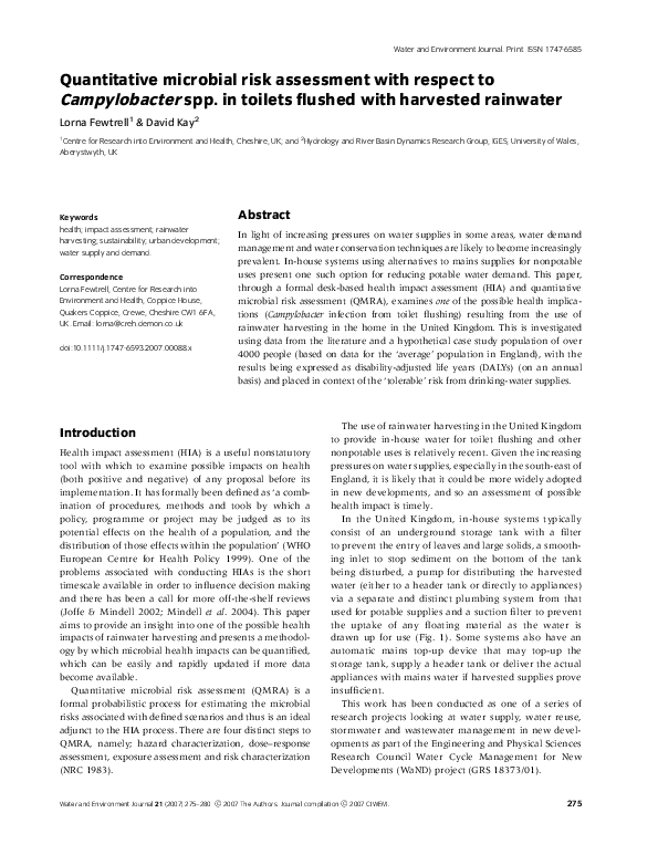 (PDF) Quantitative microbial risk assessment with respect to ...