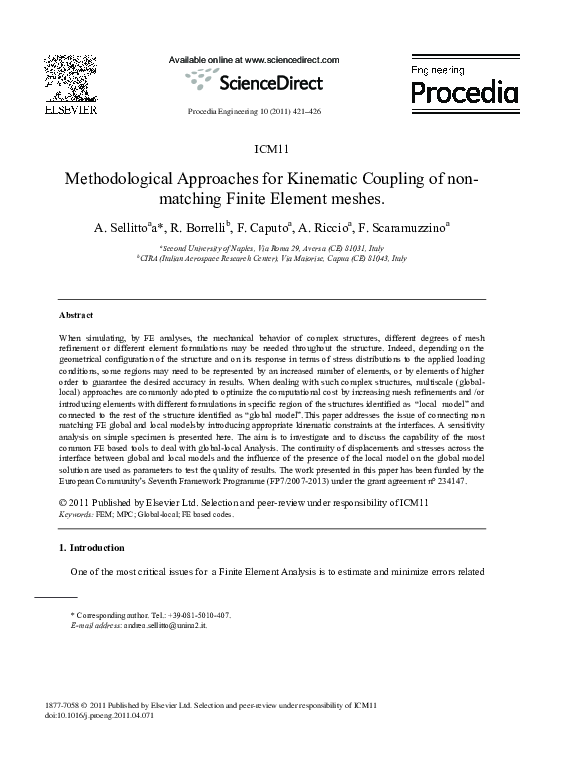 (PDF) Methodological Approaches for Kinematic Coupling of non-matching ...