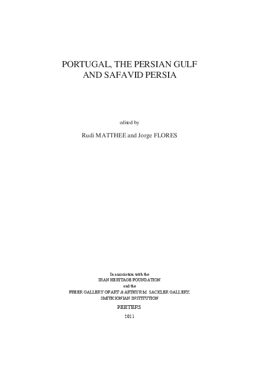First page of “Distant Allies: Diplomatic Relations between Portugal and Iran in the Reign of Shah Tahmasb”