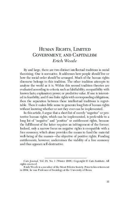 (PDF) Human Rights, Limited Government, and Capitalism