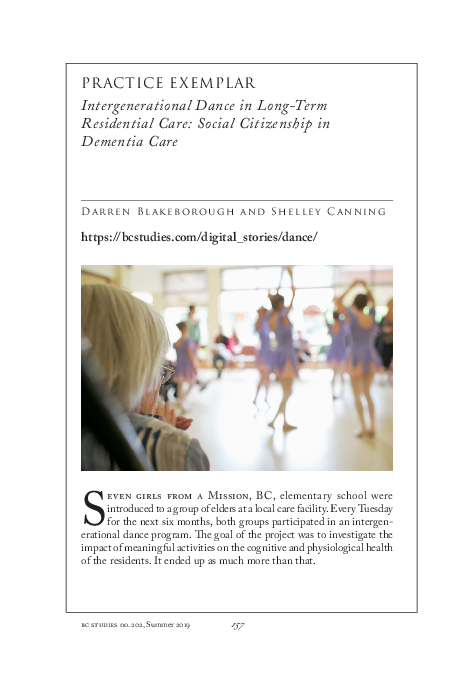 (PDF) Intergenerational Dance in Long-Term Residential Care: Social ...