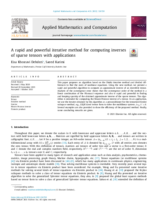 (PDF) A rapid and powerful iterative method for computing inverses of ...