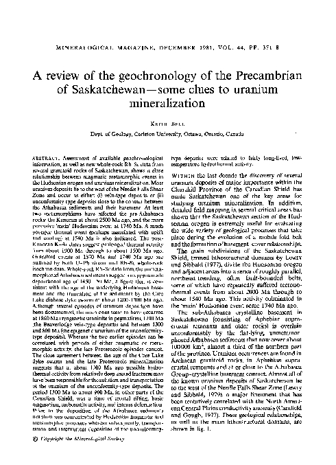 PDF A Review Of The Geochronology Of The Precambrian Of Saskatchewan pdf-a-review-of-the-geochronology-of-the-precambrian-of-saskatchewan