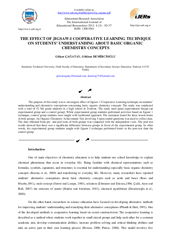 (PDF) The Effect Of Jigsaw-I Cooperative Learning Technique On Students ...