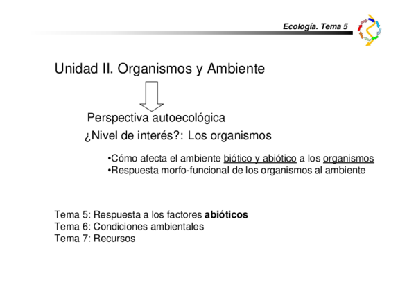 (PDF) Tema 5 Ecología