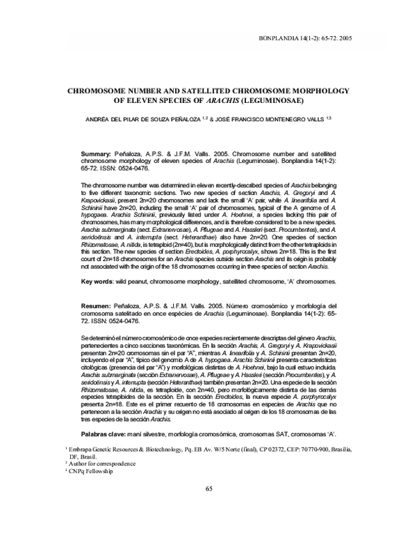 (PDF) Chromosome number and satellited chromosome morphology of eleven ...