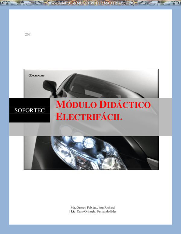Manual mecanica automotriz modulo electricidad automotriz