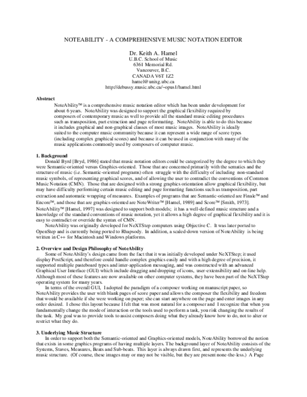 (PDF) NoteAbility - A Comprehensive Music Notation Editor