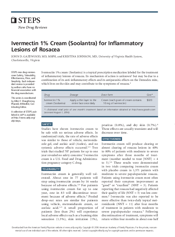 Ivermectin Cream 1 Cost