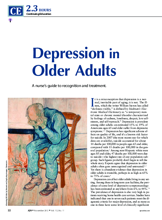 (PDF) Depression in Older Adults