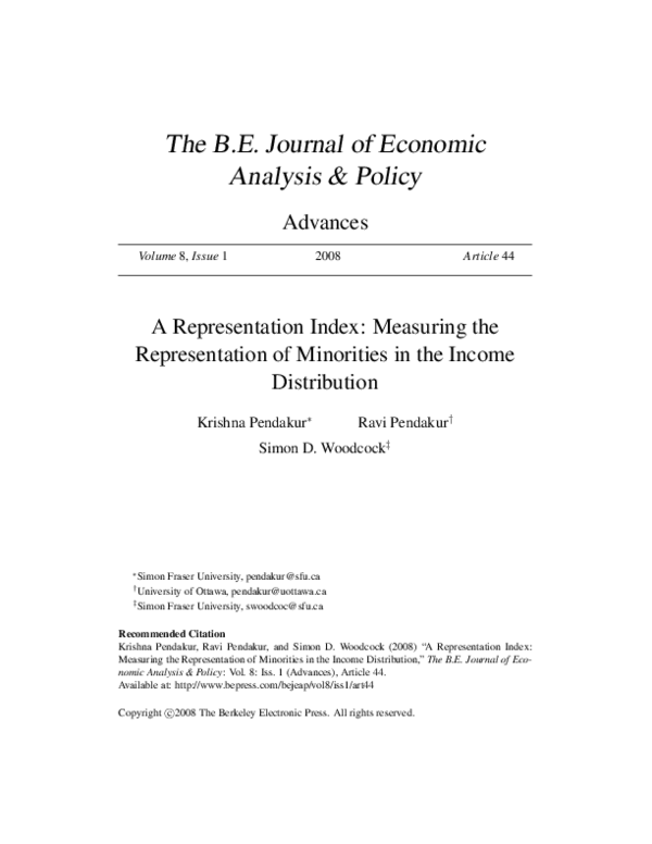 (PDF) A representation index: Measuring the representation of ...