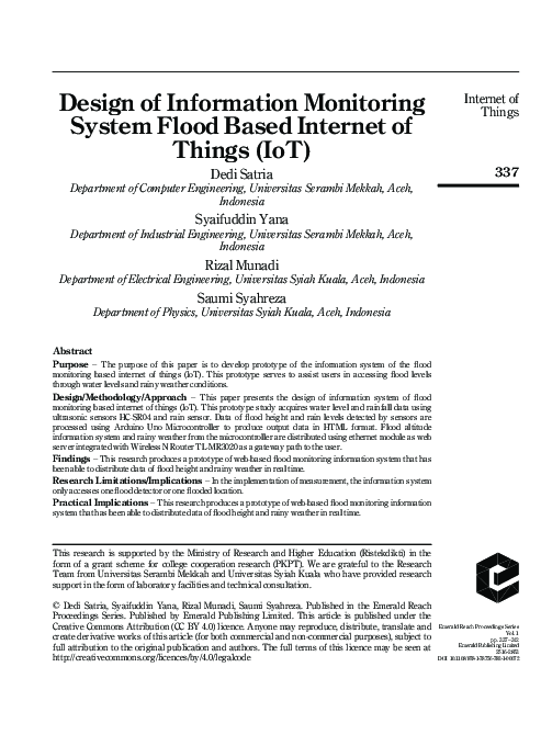 (PDF) Design of Information Monitoring System Flood Based Internet of ...