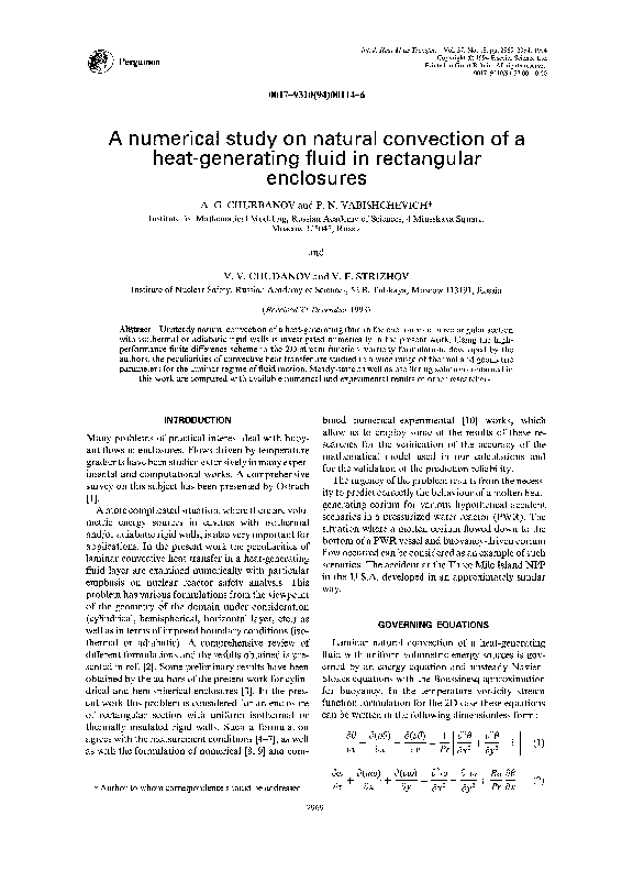 (PDF) A numerical study on natural convection of a heat-generating ...