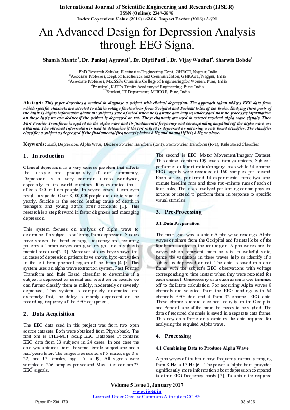(PDF) An Advanced Design for Depression Analysis through EEG Signal