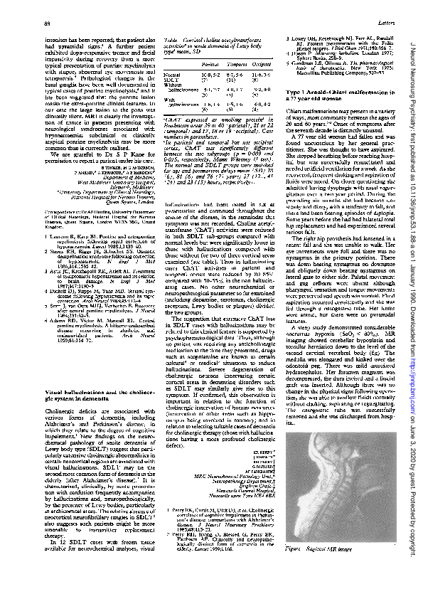 (PDF) Type 1 Arnold-Chiari malformation in a 77 year old woman
