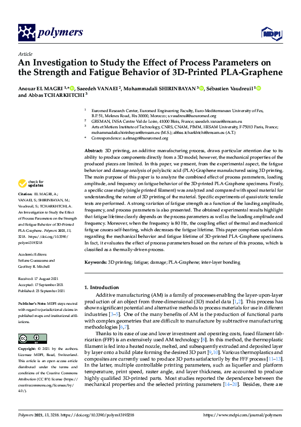 (PDF) An Investigation to Study the Effect of Process Parameters on the ...