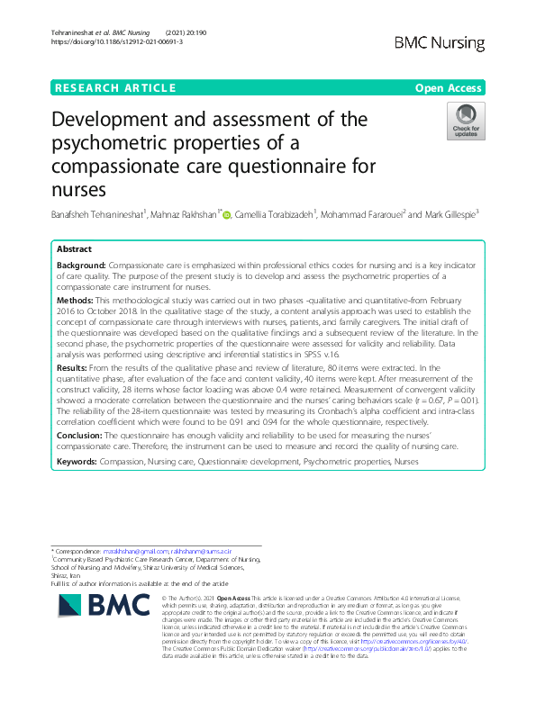 (PDF) Development and assessment of the psychometric properties of a ...