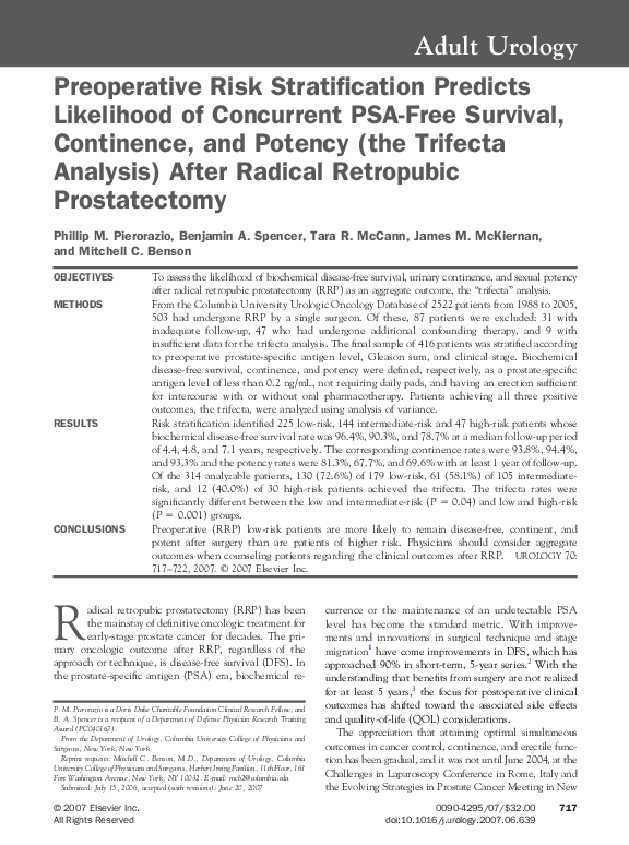 (PDF) Preoperative Risk Stratification Predicts Likelihood of ...
