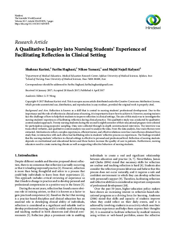 (PDF) A Qualitative Inquiry into Nursing Students’ Experience of ...