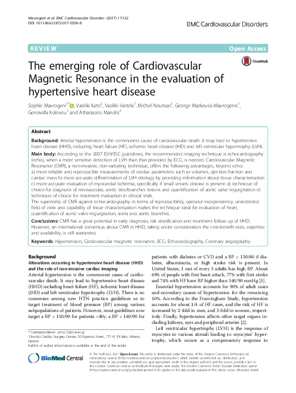 (PDF) The emerging role of cardiovascular magnetic resonance in ...