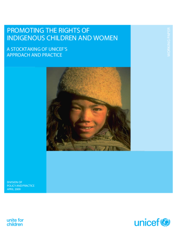 (PDF) Promoting the Rights of Indigenous Children and Women a ...