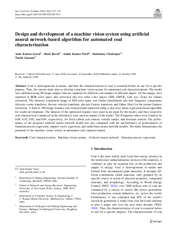 (PDF) Design and development of a machine vision system using ...