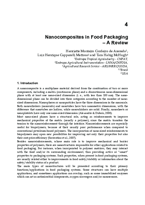 (PDF) Nanocomposites in Food Packaging – A Review