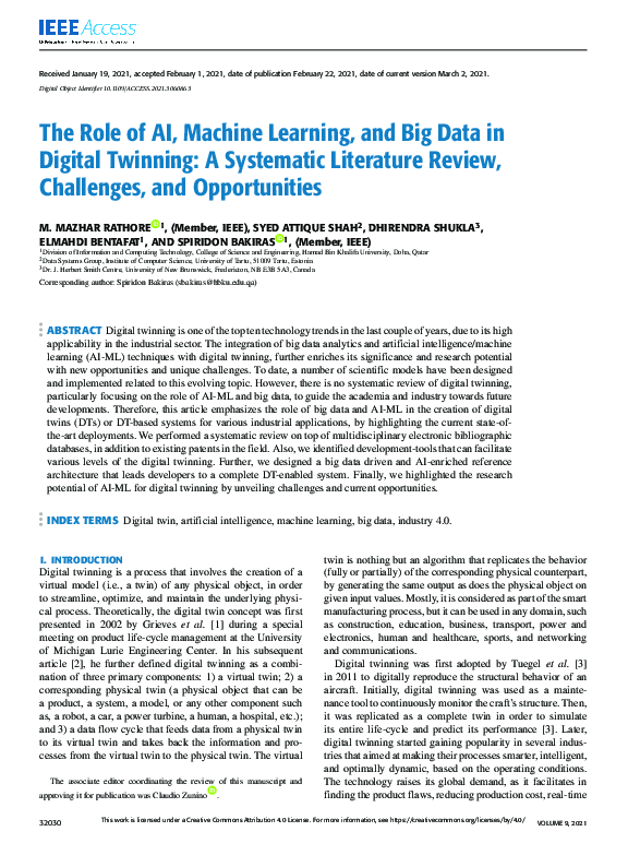 (PDF) The Role of AI, Machine Learning, and Big Data in Digital ...