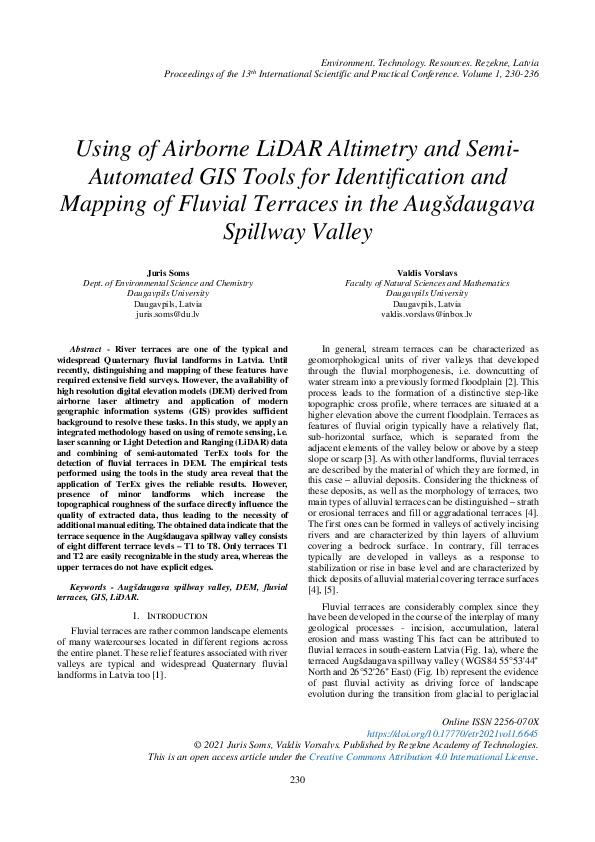 (PDF) Using of Airborne Lidar Altimetry and Semi-Automated Gis Tools ...