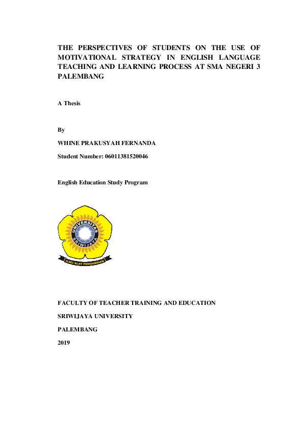 (PDF) The Perspectives of Students on the Use of Motivational Strategy ...