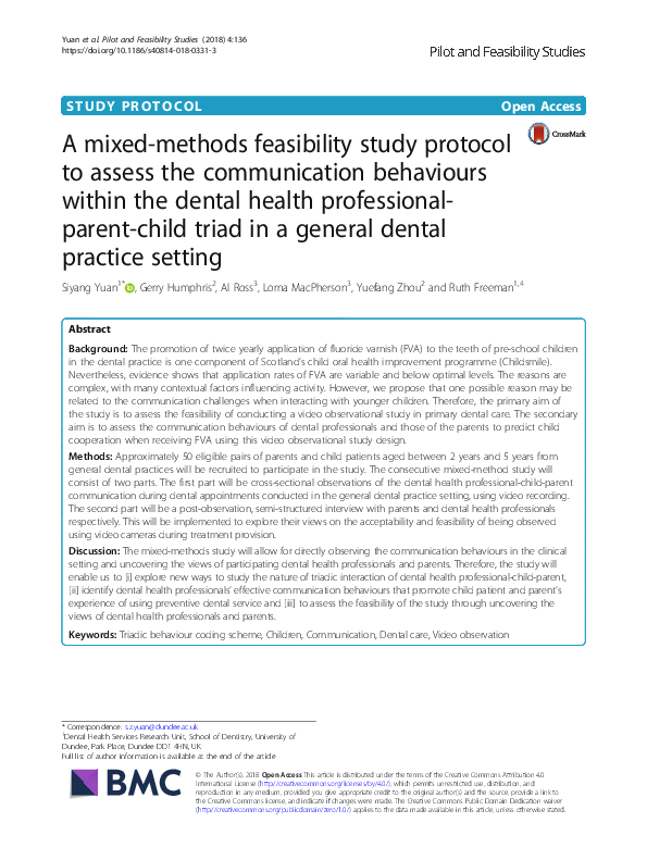 (PDF) A mixed-methods feasibility study protocol to assess the ...
