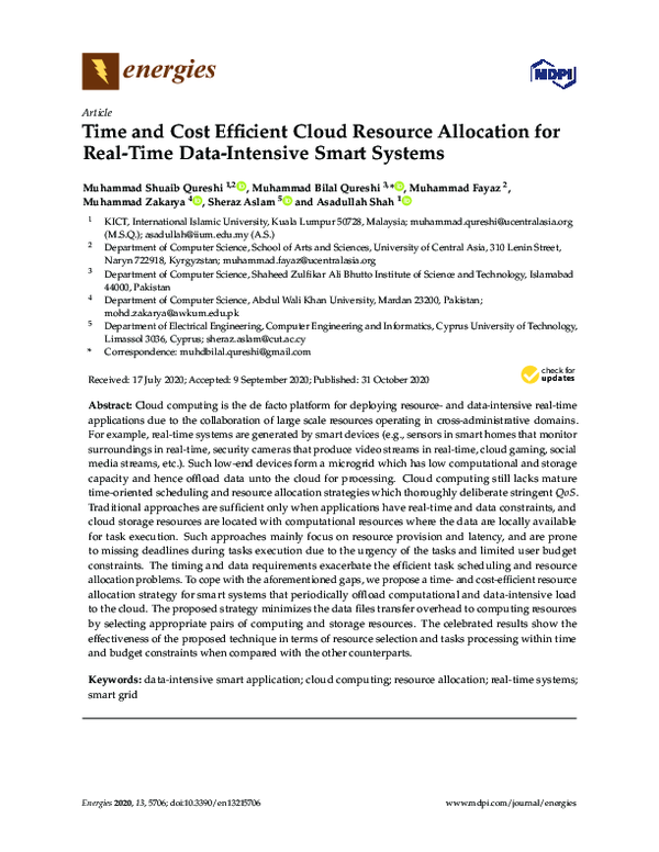 (PDF) Time and Cost Efficient Cloud Resource Allocation for Real-Time ...