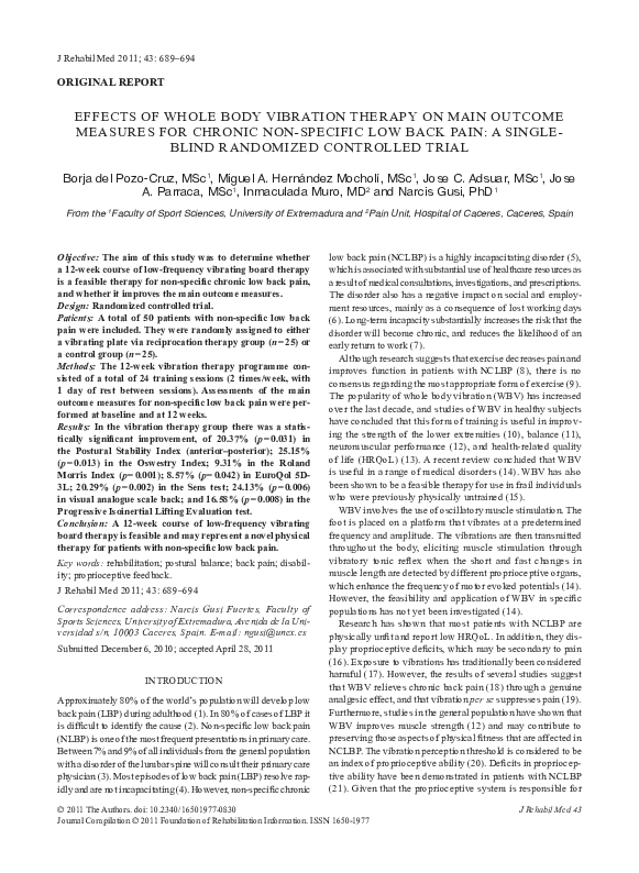 (PDF) Effects of whole body vibration therapy on main outcome measures ...