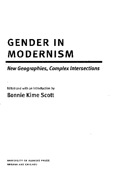 PDF) Gender in Modernism