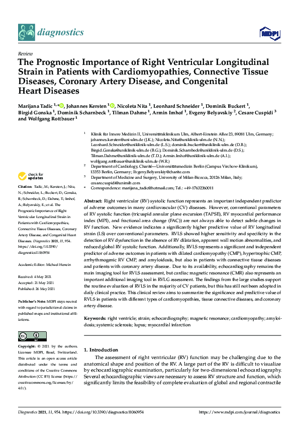 (PDF) The Prognostic Importance of Right Ventricular Longitudinal ...