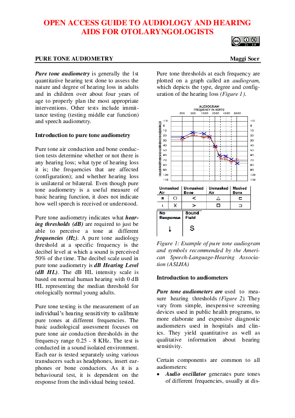 (PDF) Guide to Audiology and Hearing Aids for Otolaryngologists Pure ...