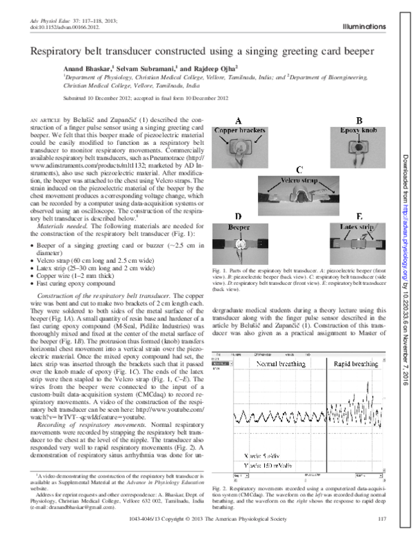 (PDF) Respiratory belt transducer constructed using a singing greeting