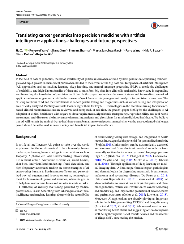 (PDF) Translating cancer genomics into precision medicine with ...